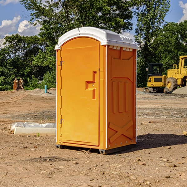 what is the maximum capacity for a single portable restroom in Babb